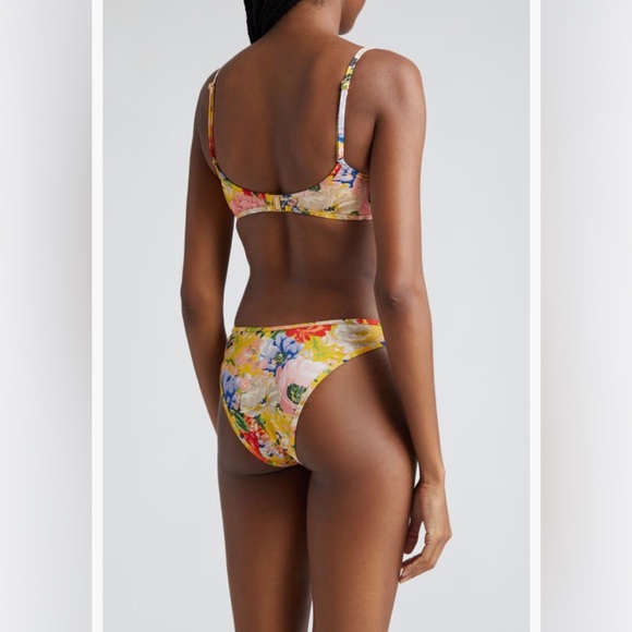 NWT $285 Zimmermann Alight Corset Two-Piece Swimsuit 0 (fits like 4 US), YELLOW! - Picture 2 of 15